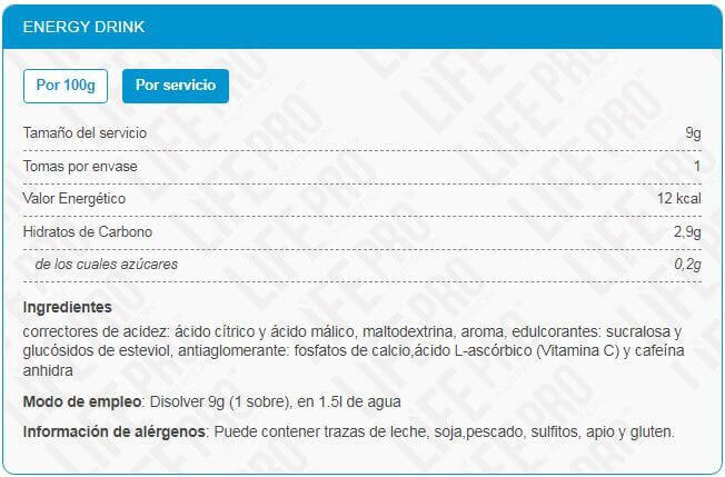 Samba Drink - 9g Bebida Energetica LifePRO 2/3