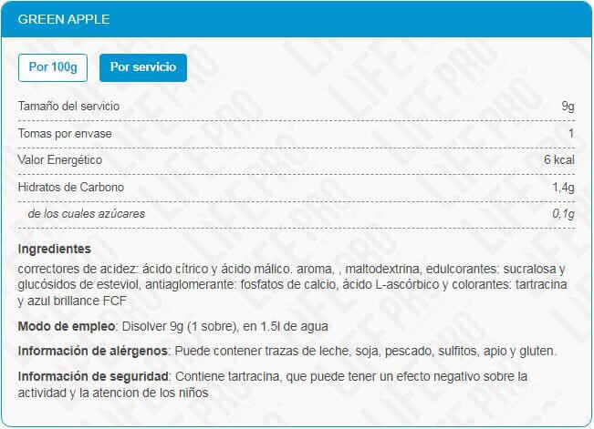 Samba Drink - 9g Manzana Verde LifePRO 2/3