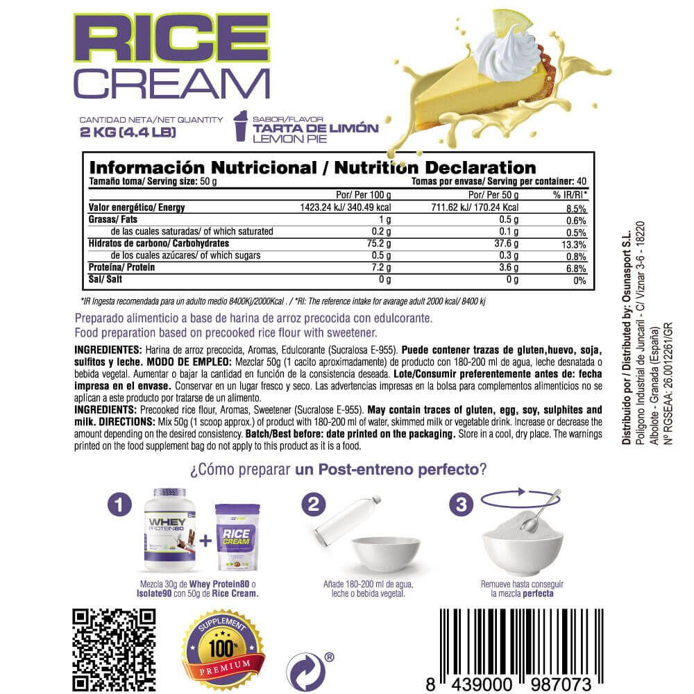 Rice cream - 2kg Torta de Limão da Masmusculo Supplements 3/4
