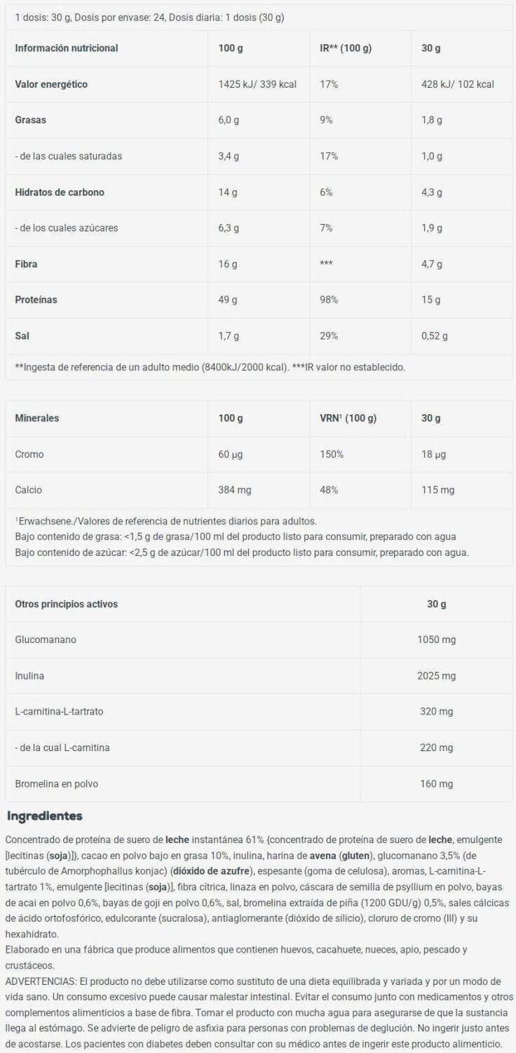 Substituts De Repas | Diet Shake (720g) | Chocolat 4/5
