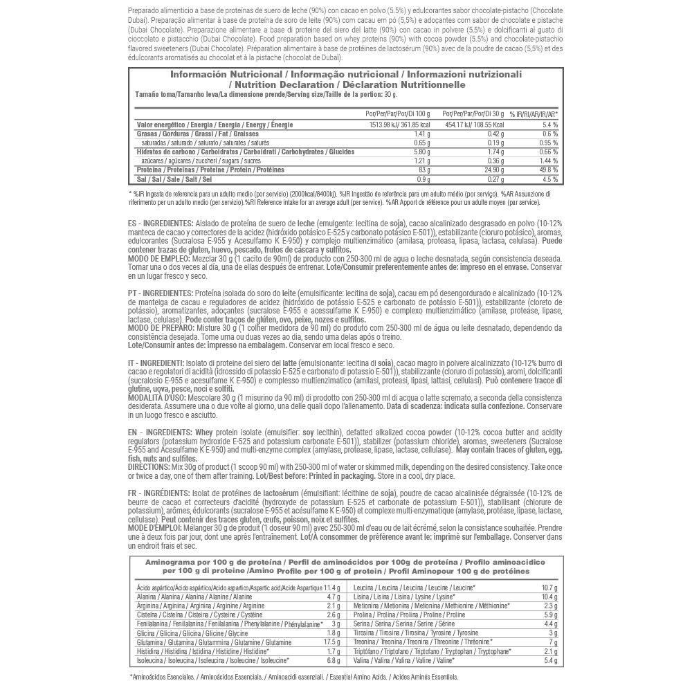 Isolate 90 CFM - 1,8 kg Chocolat de Dubai de MASmusculo 4/5