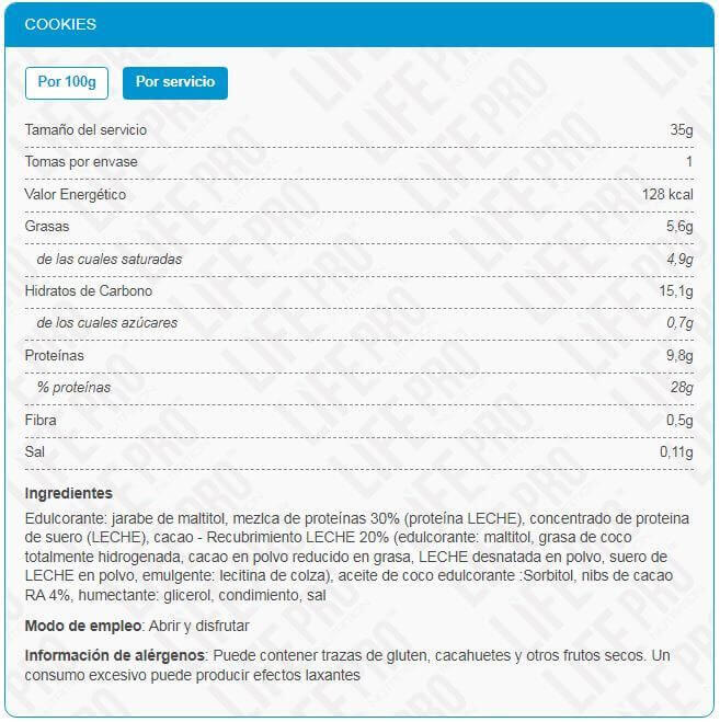 Milky pro - 35g Cookies da LifePRO 2/3