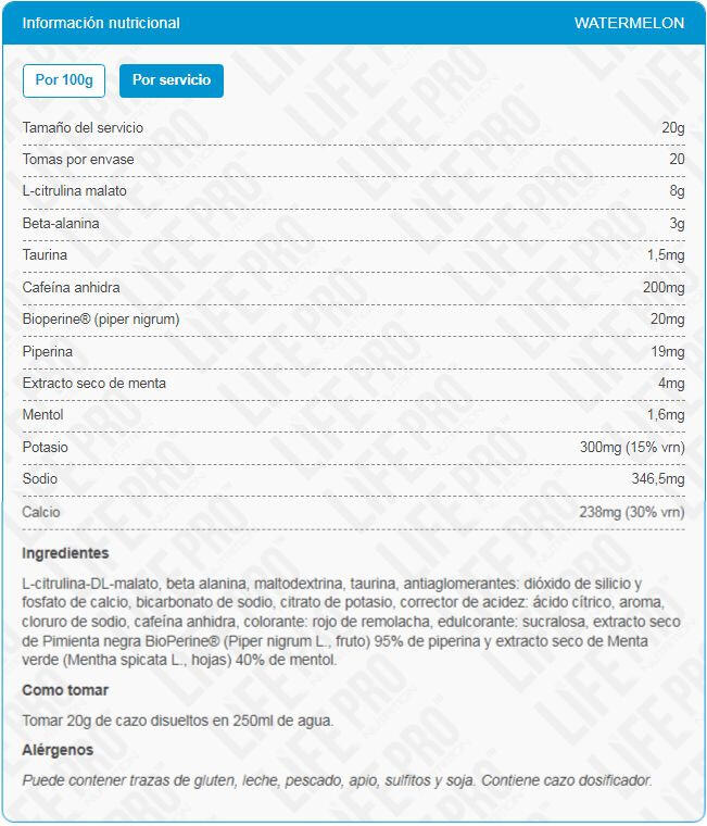 Preentreno Life Pro Elektro 400g Aumenta Rendidimiento y Reduce Fatiga 4/5