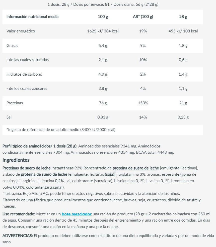 100 % reines Molkenprotein – 2 kg Vanille-Bourbon Biotech USA 2/3