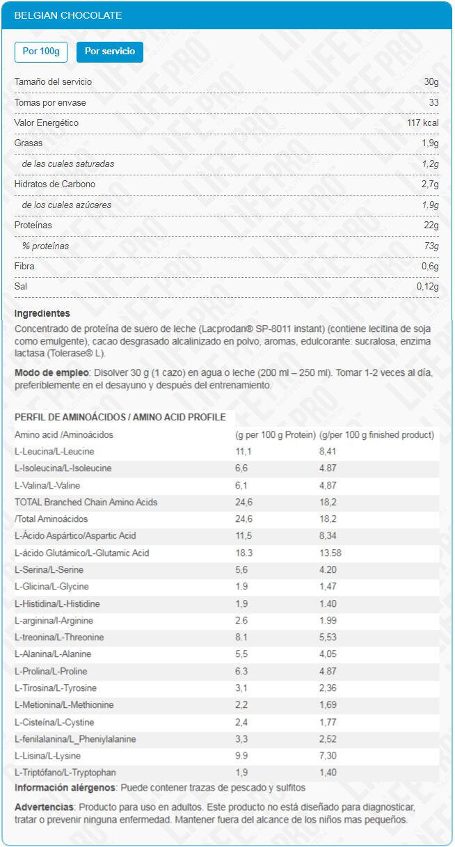 LIFE PRO WHEY 1KG - Proteína de Suero y Crecimiento Muscular 5/6