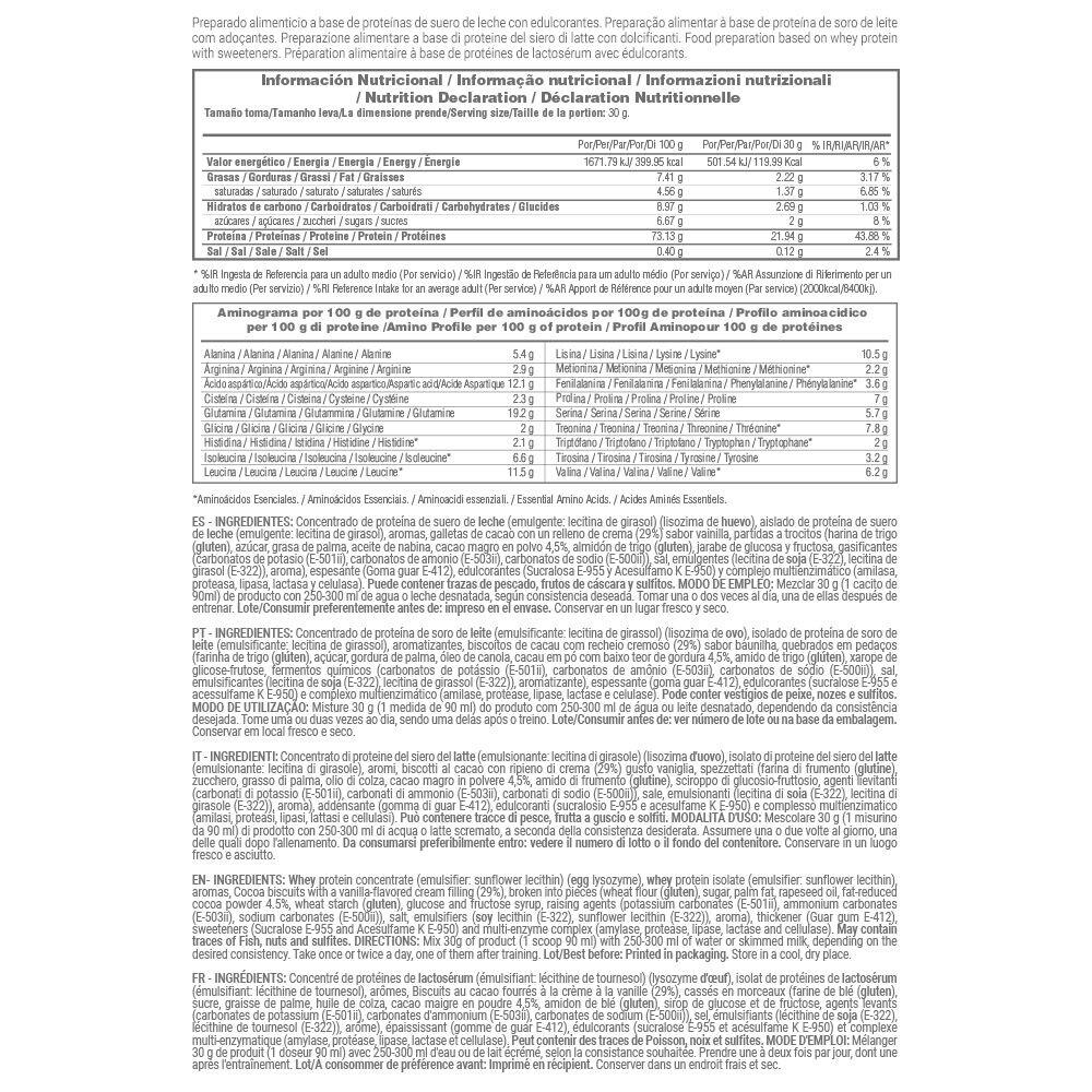 Proteine del siero del latte 80 - 500 g Biscotti neri MASmusculo 5/6