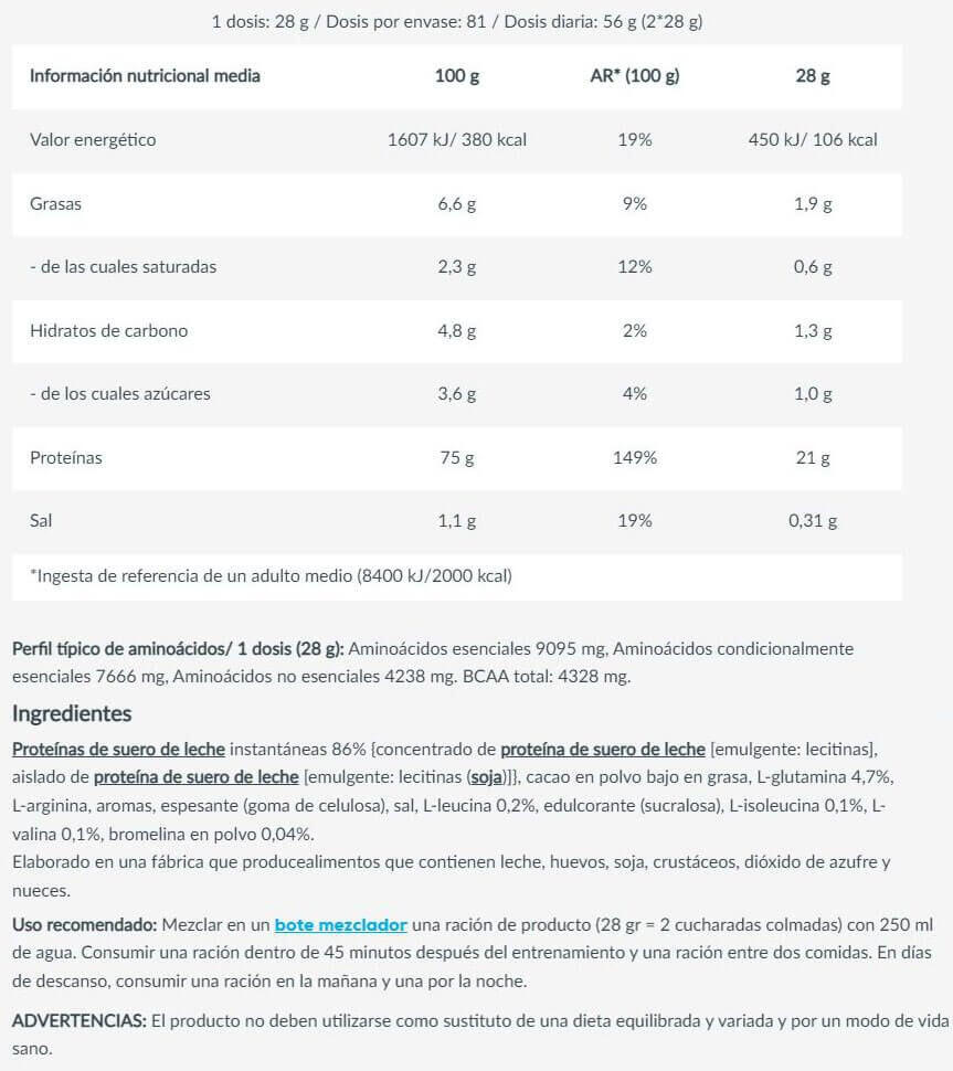 100% czysta serwatka - 2 kg orzechów laskowych Biotech USA 2/3