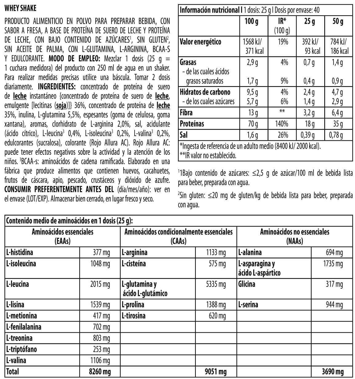 Whey Shake - 1Kg Fresa Biotech USA 2/3
