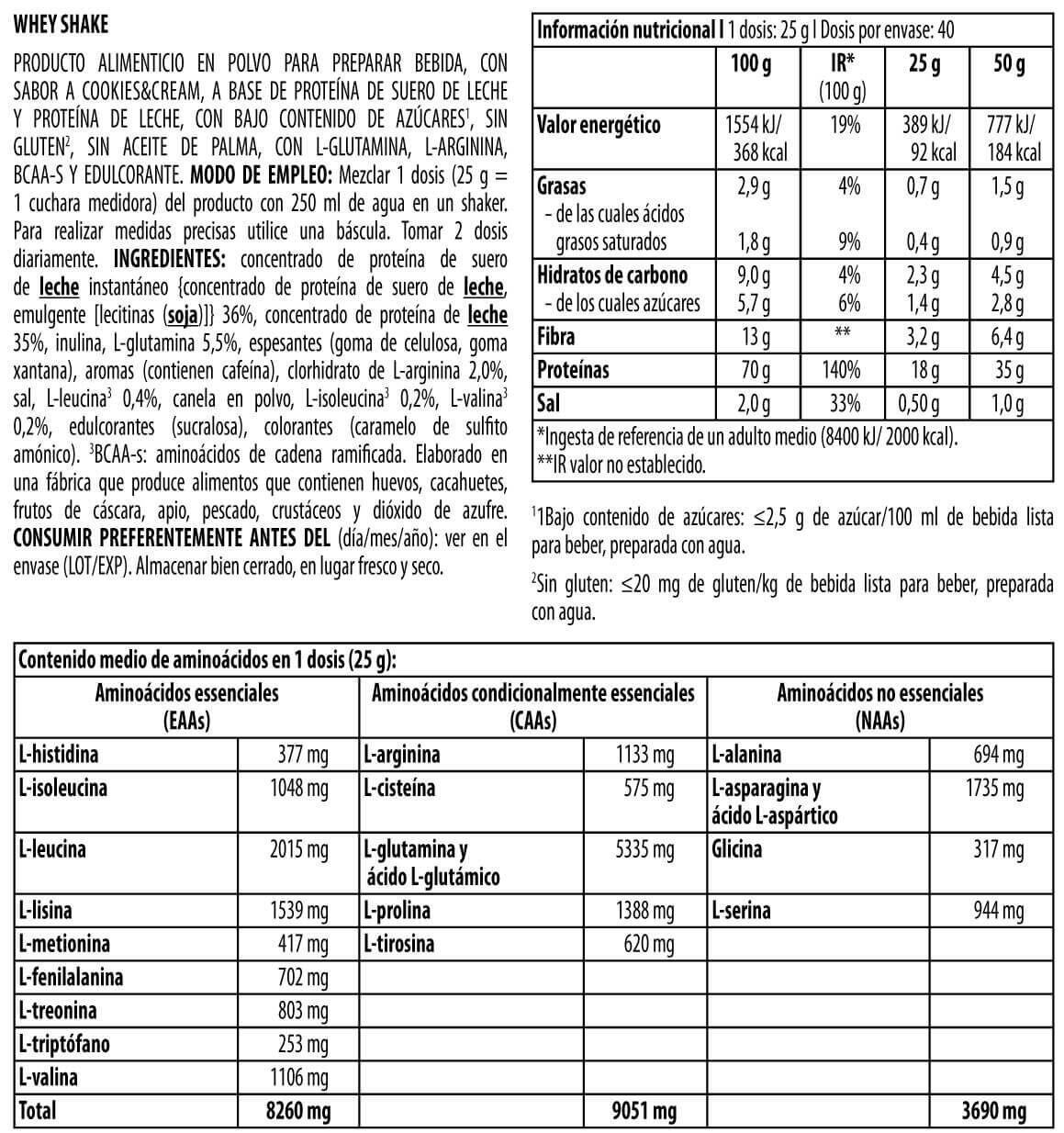 Whey Shake - 1Kg Cookies & Cream Biotech USA 2/3