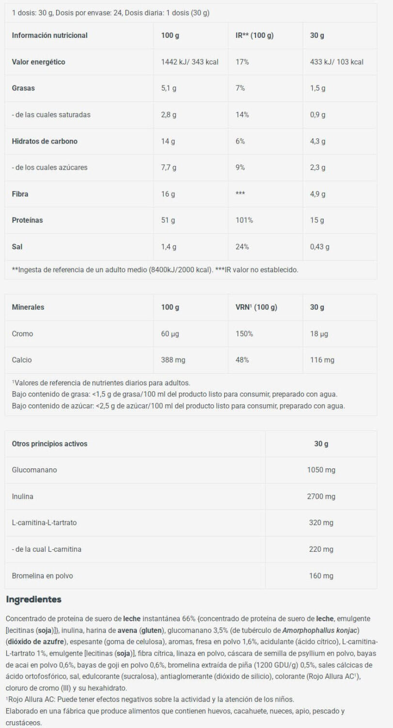 Maaltijdvervangers - Dieet Shake (720g) - Aardbei 4/5