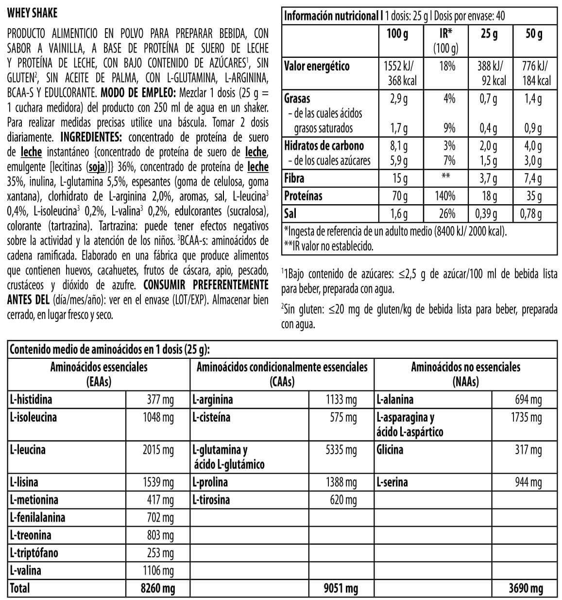 Whey Shake - 1Kg Vainilla Biotech USA 2/3