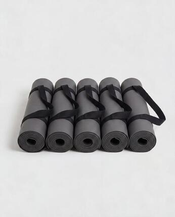 Yoga Pilates Barre Mat Set van 5 Premium Boogvorm 183x68cm Steengrijs
