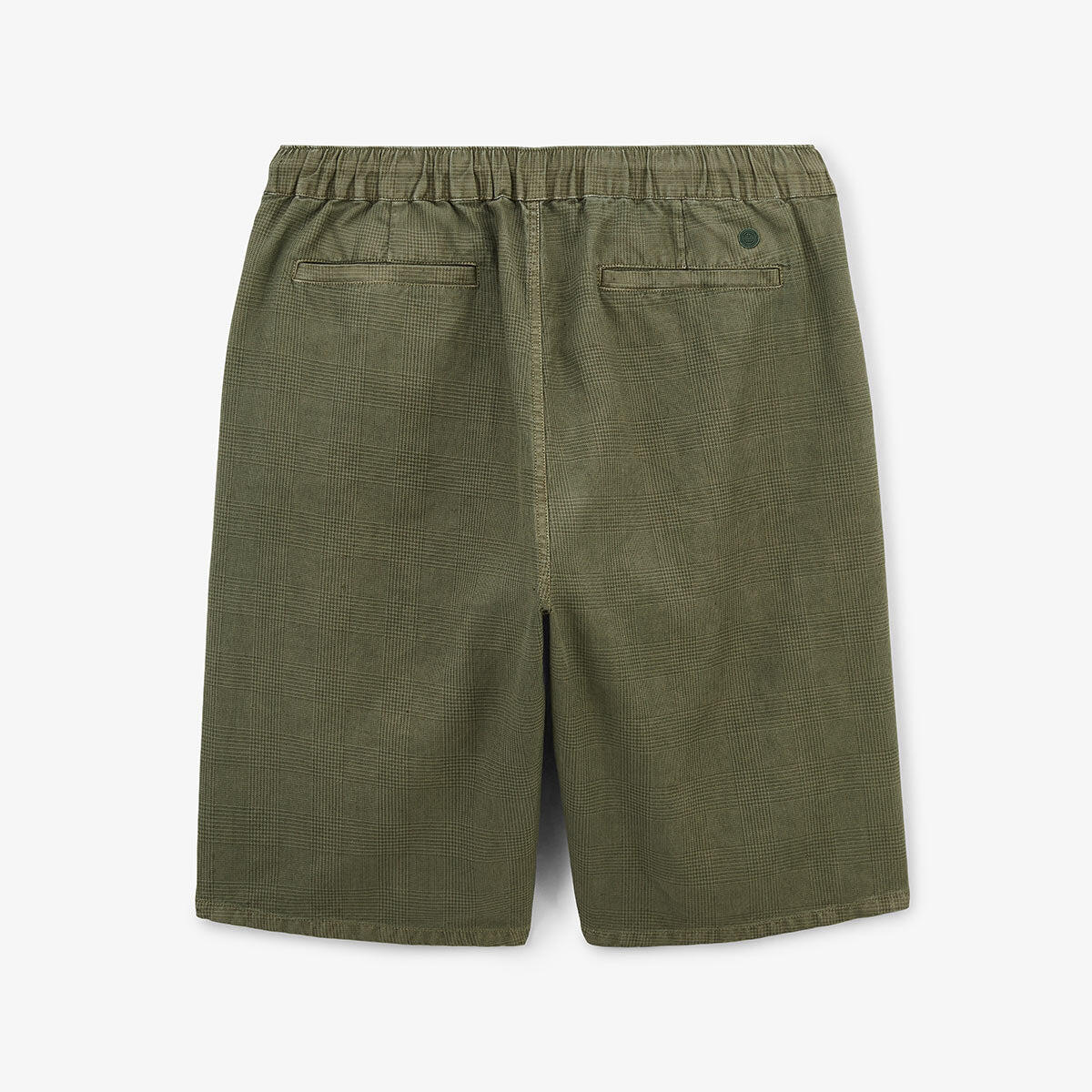 Bermuda 557 in lino e cotone dal taglio ampio verde oliva 3/5