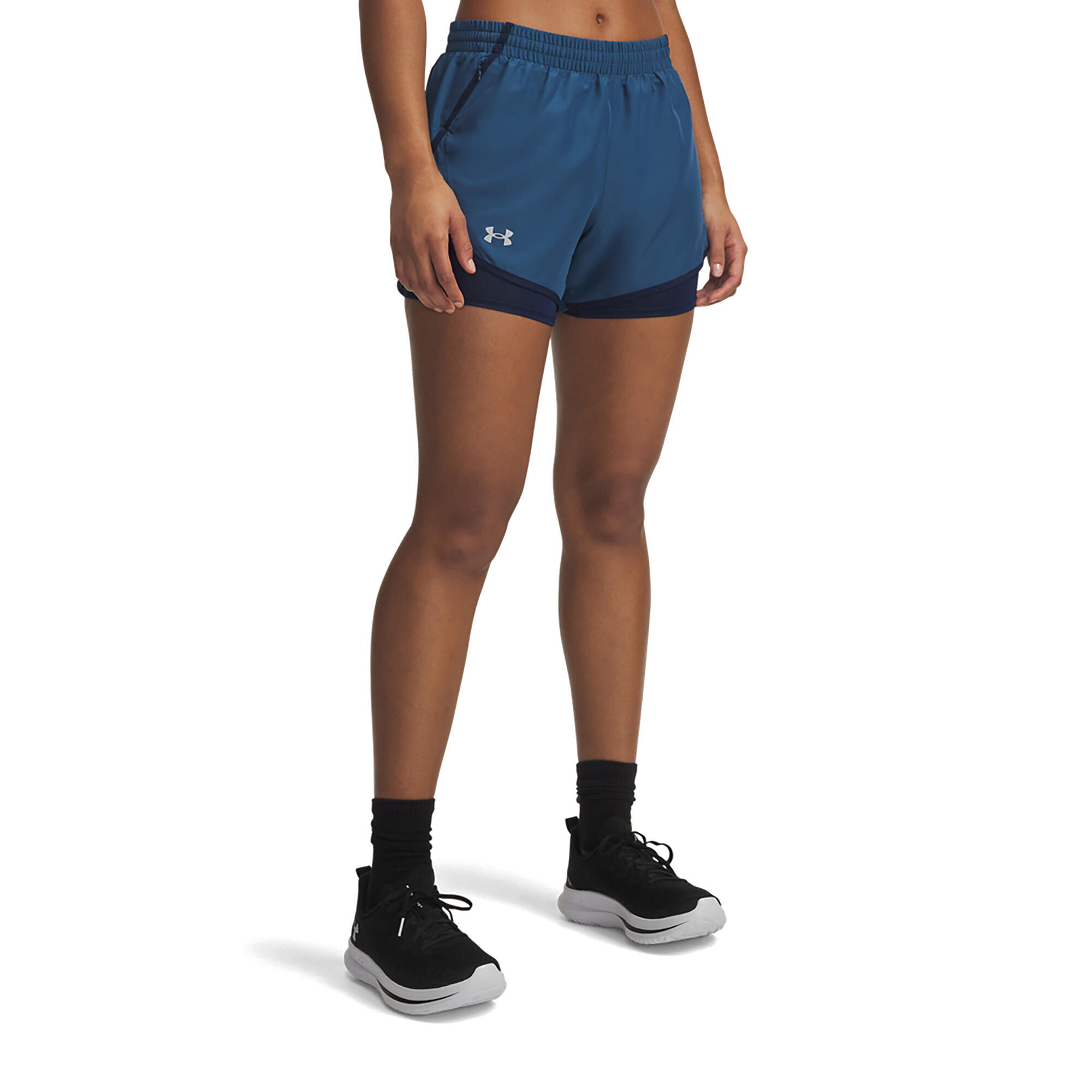 Pantalones cortos para correr de mujer Under Armour Fly By 2IN1 3/3