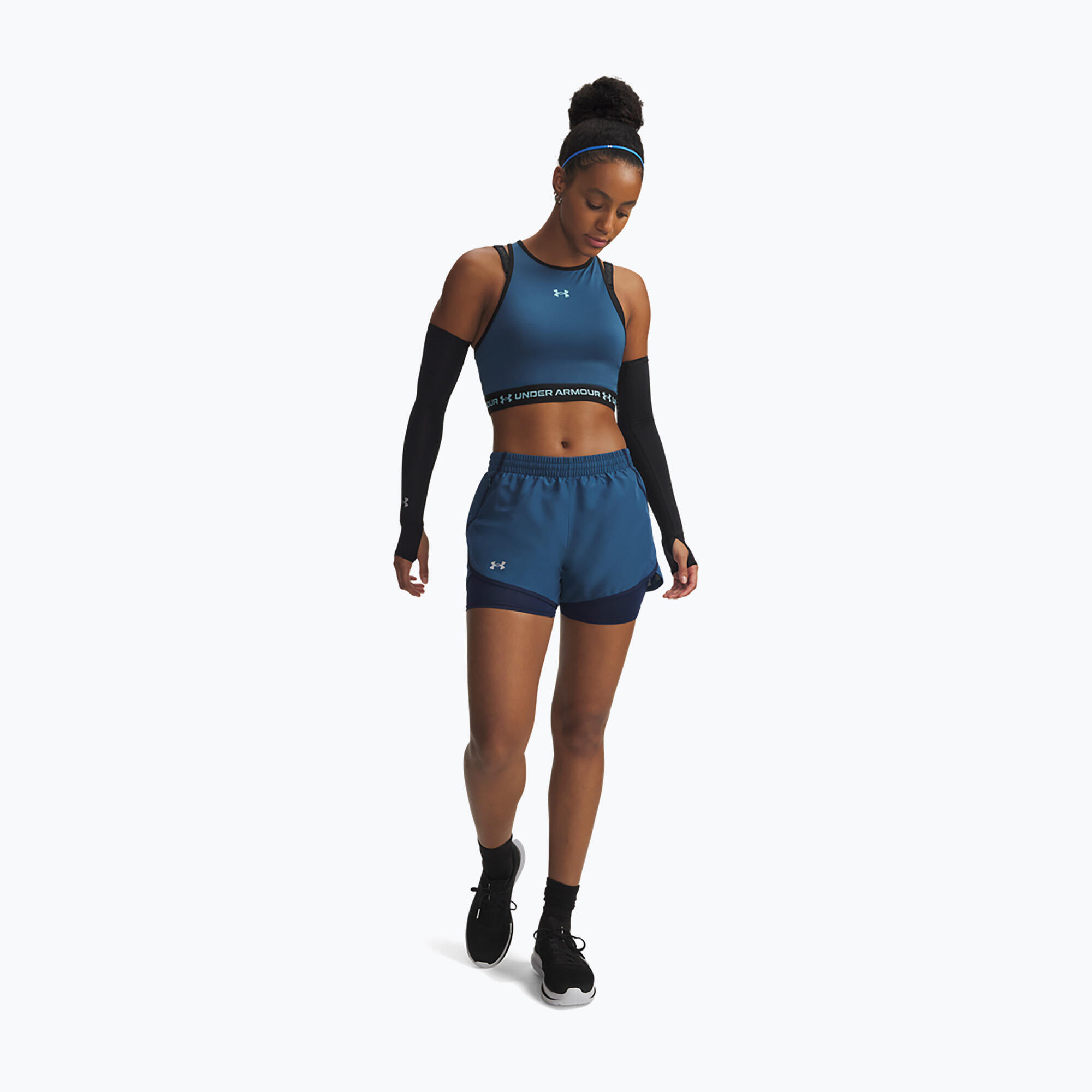 Pantalones cortos para correr de mujer Under Armour Fly By 2IN1 2/3