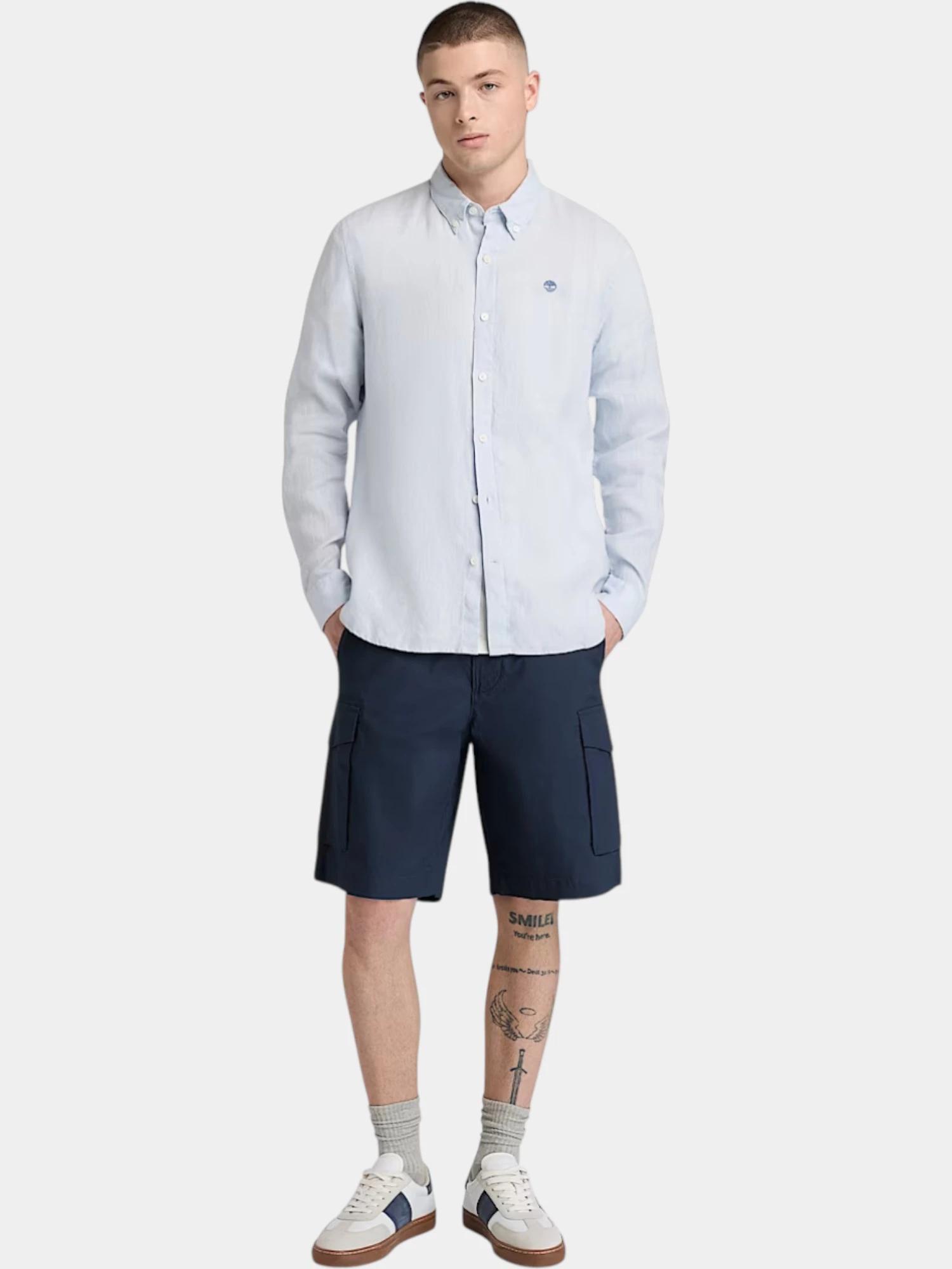 Pantaloncini Cargo Uomo Poplin 3/4