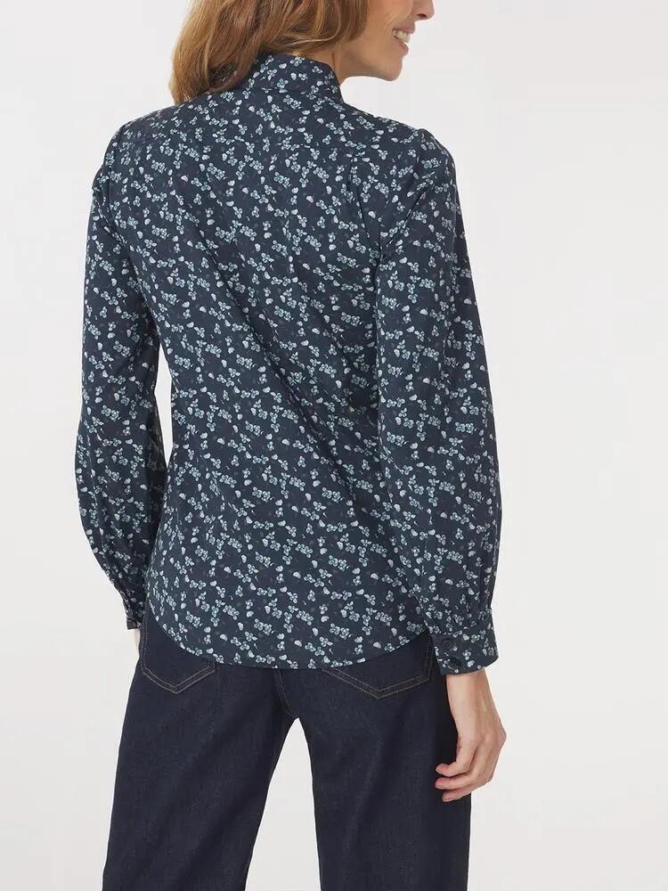Chemise manches longues Femme - ADELLCHE Bleu Marine 3/5