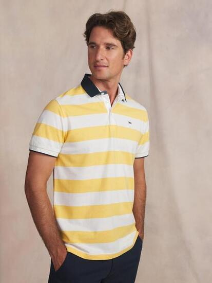 Polo - homme - manches courtes - govanpol - jaune/orange