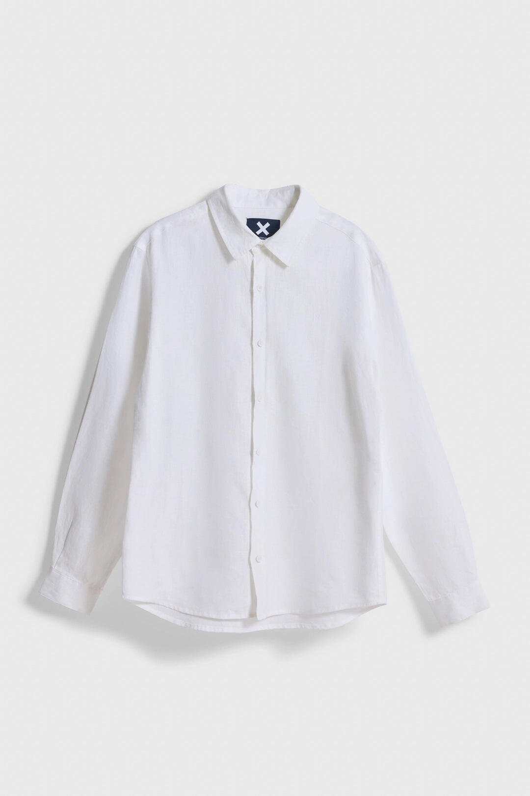 Camisa Blue Banana Core Blanca de 100% Lino 4/4