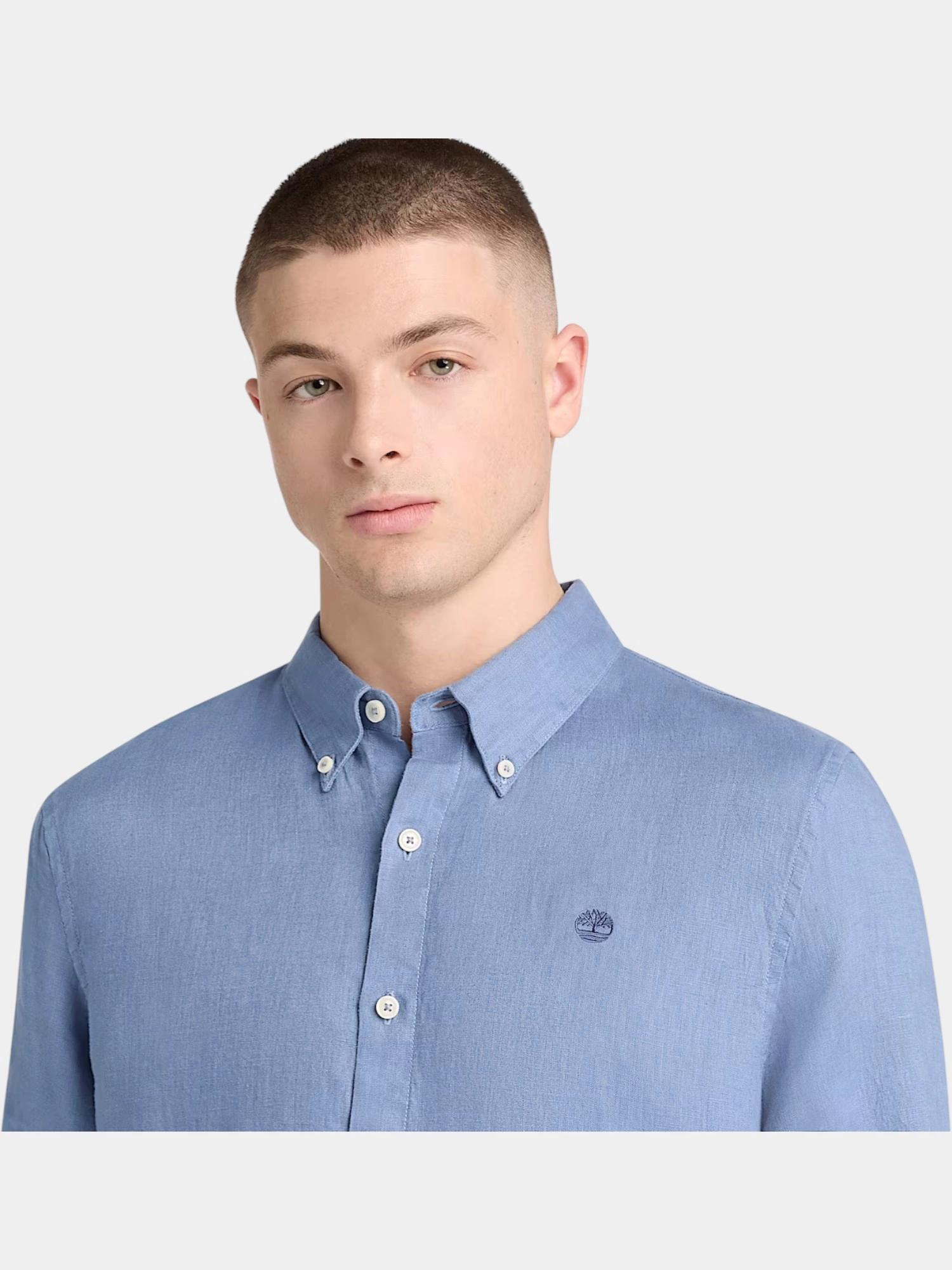 Shirt Men LS Linen 4/5