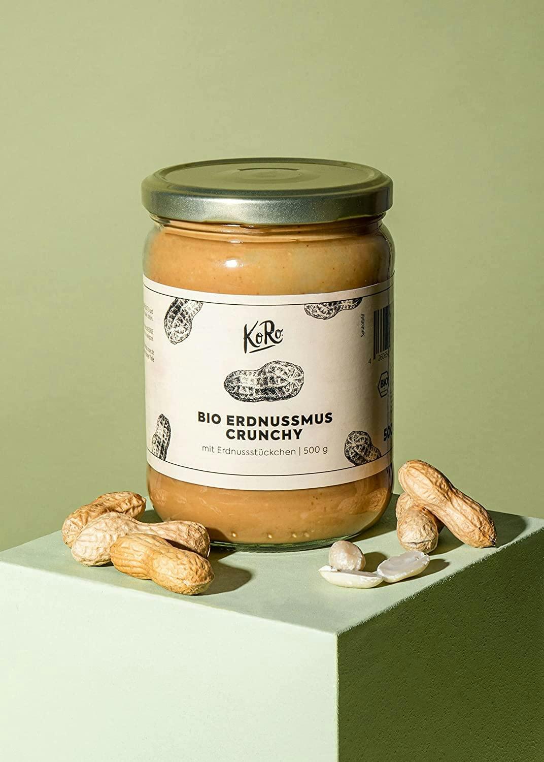 Purée de cacahuètes crunchy bio 500 g 3/7