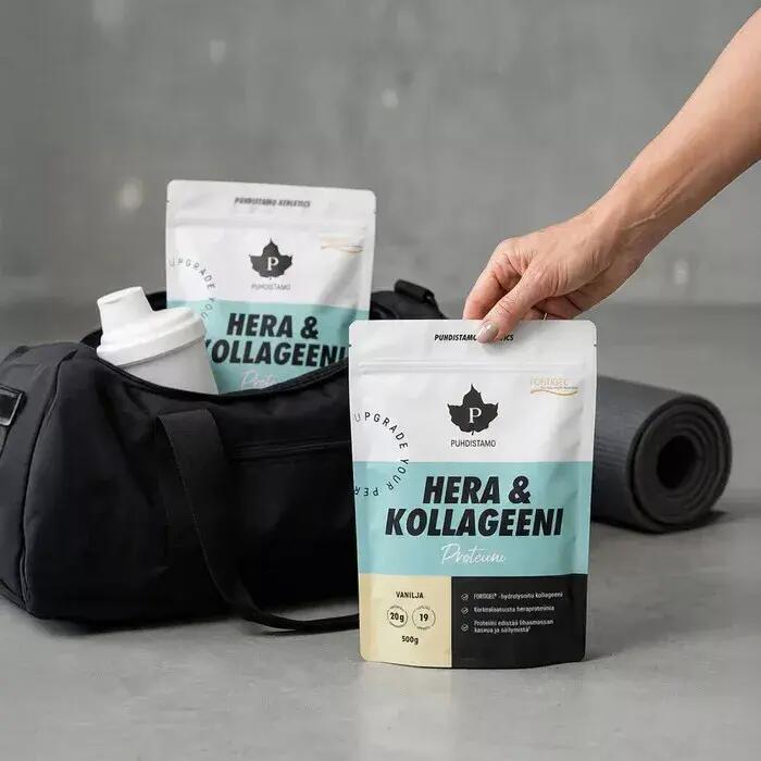 HERA Whey Protein Tejsavófehérje + Kollagén Vaniliás, 500g 3/4