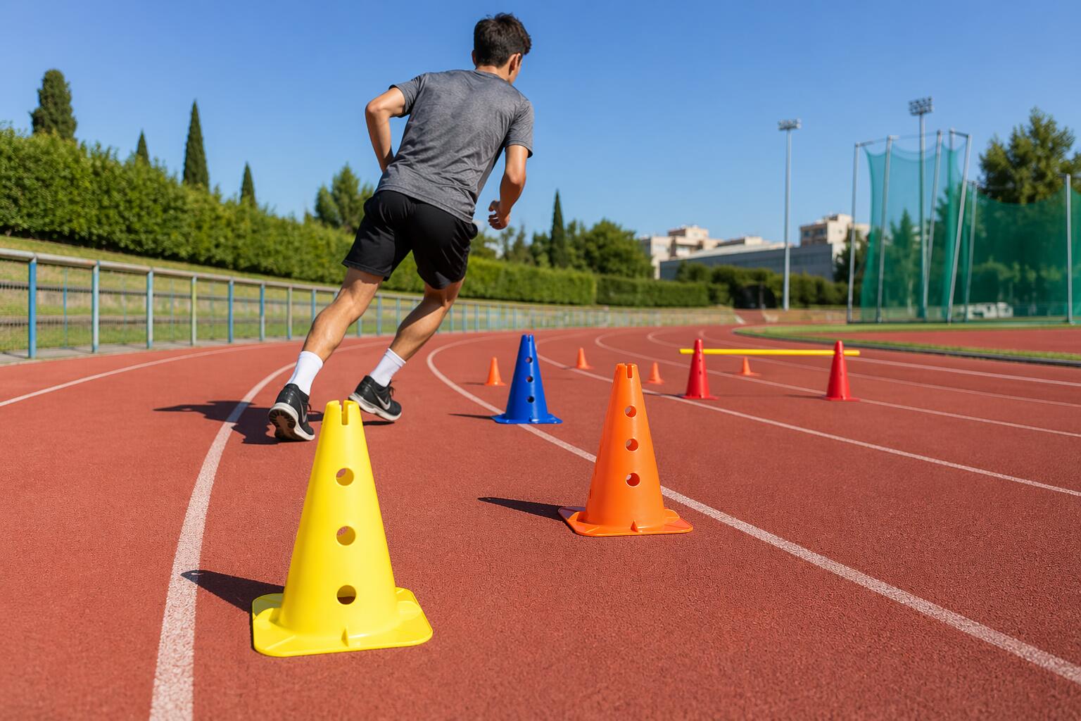 Conos Naranja 30 cm Alto Entrenamiento Agilidad 3/4