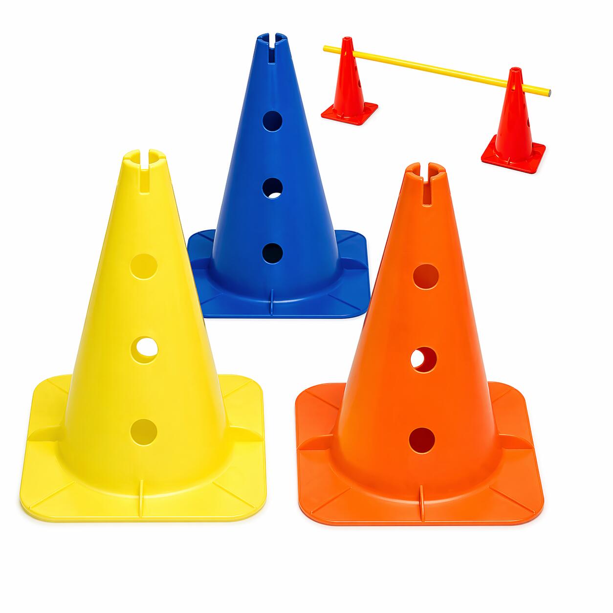 Conos Naranja 30 cm Alto Entrenamiento Agilidad 2/4