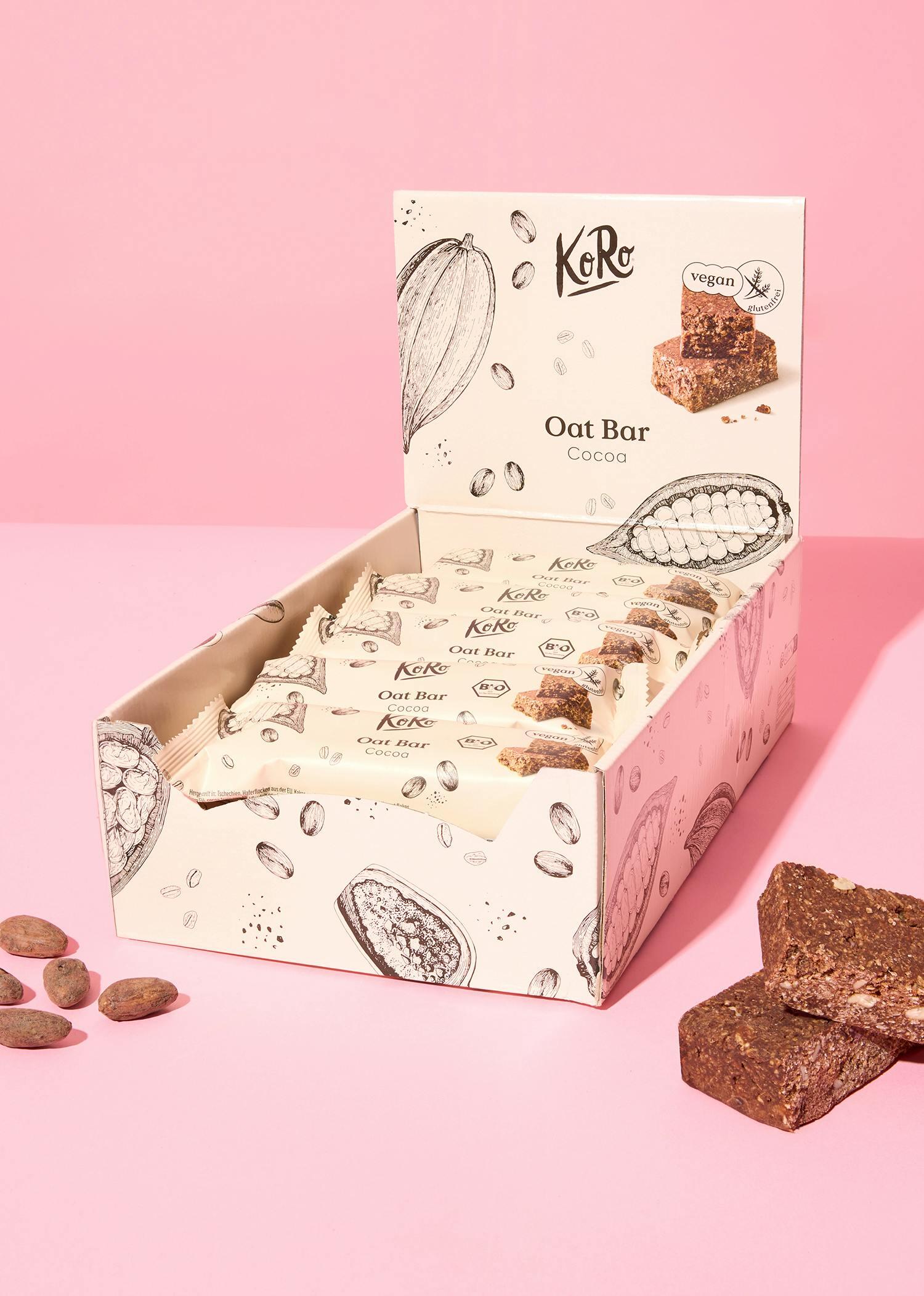 Barres d'avoine au cacao bio 15 x 60 g 2/6