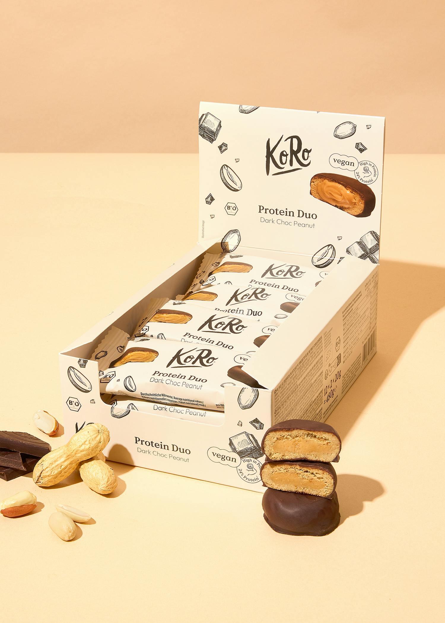 Bouchées protéinées bio cacahuètes et chocolat noir 12 x 2 x 20 g 2/7