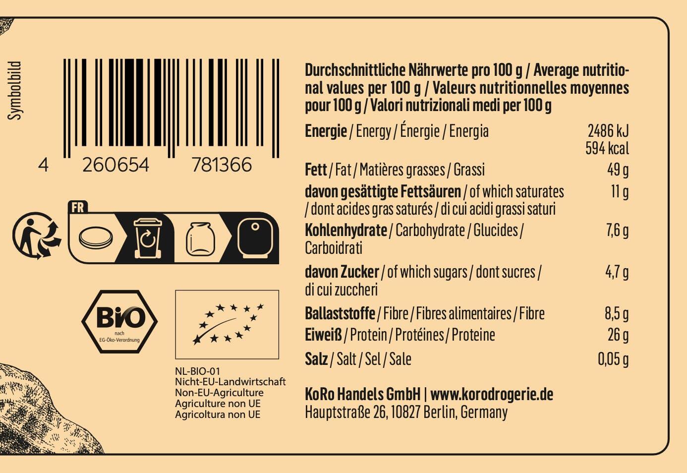 Purée de cacahuètes crunchy bio 500 g 5/7