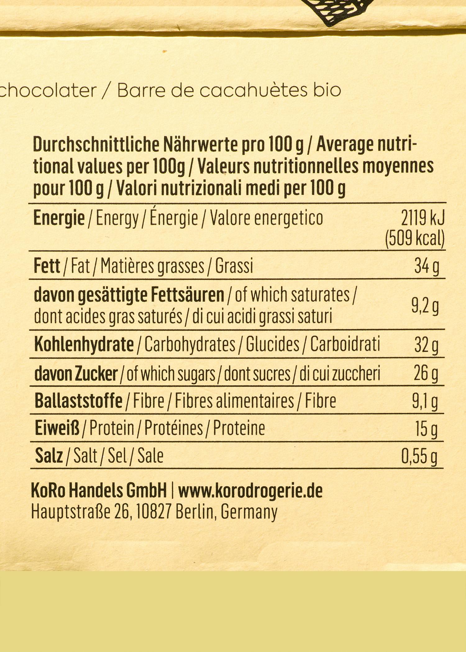 Barretta alle arachidi con cioccolato bio | 12 x 50 g 5/7