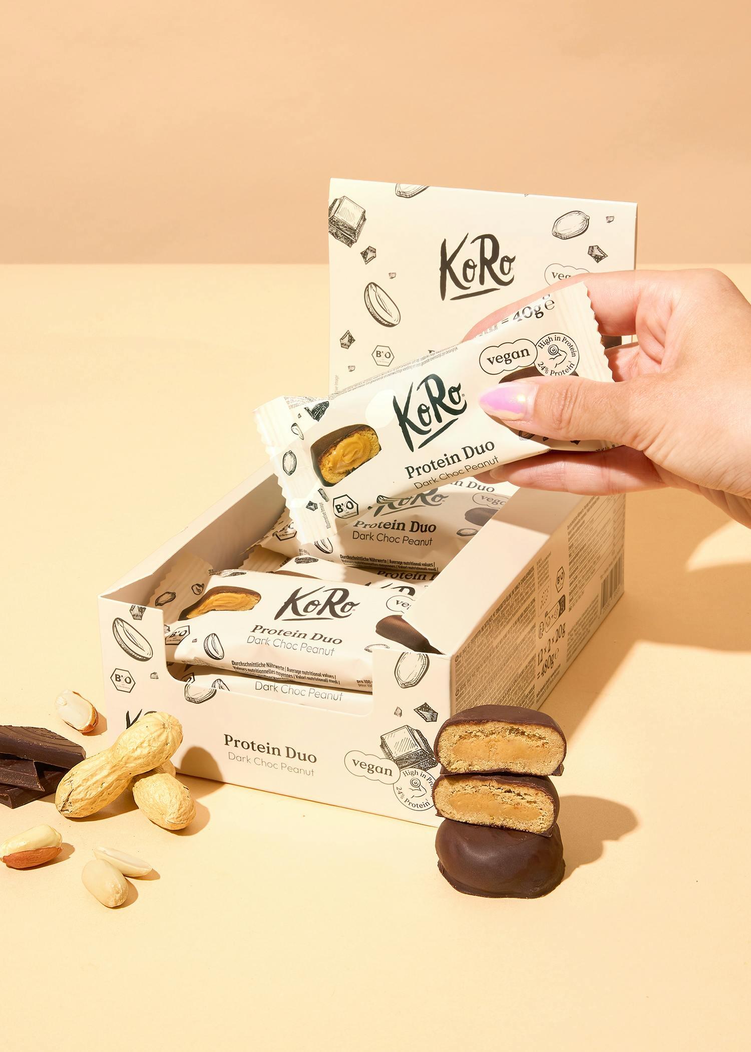 Bouchées protéinées bio cacahuètes et chocolat noir 12 x 2 x 20 g 4/7
