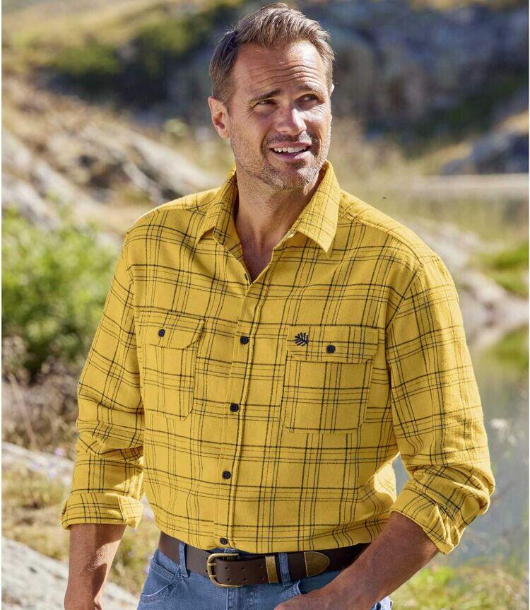 Chemise Flanelle Jaune à Carreaux 5/7