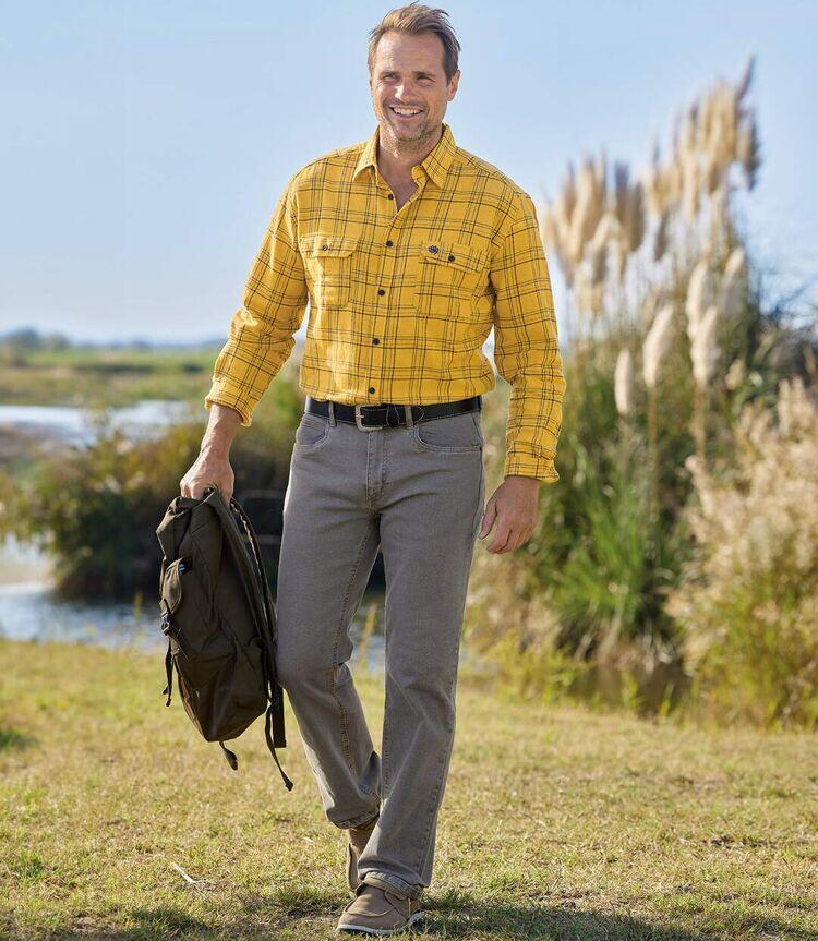 Chemise Flanelle Jaune à Carreaux 4/7