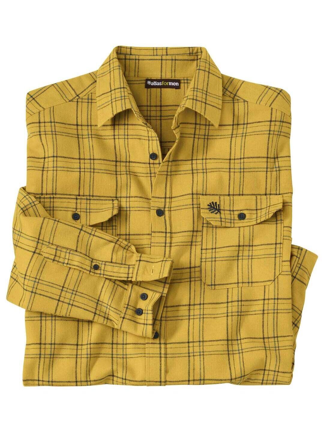 Chemise Flanelle Jaune à Carreaux 1/7