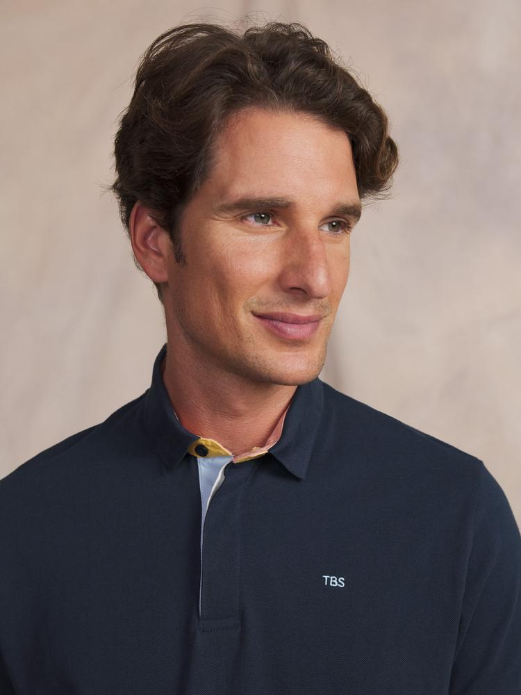 Polo manches courtes homme CLIDEPOL Navy - 100% coton 3/6