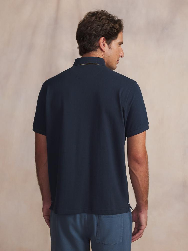 Polo manches courtes homme CLIDEPOL Navy - 100% coton 2/6