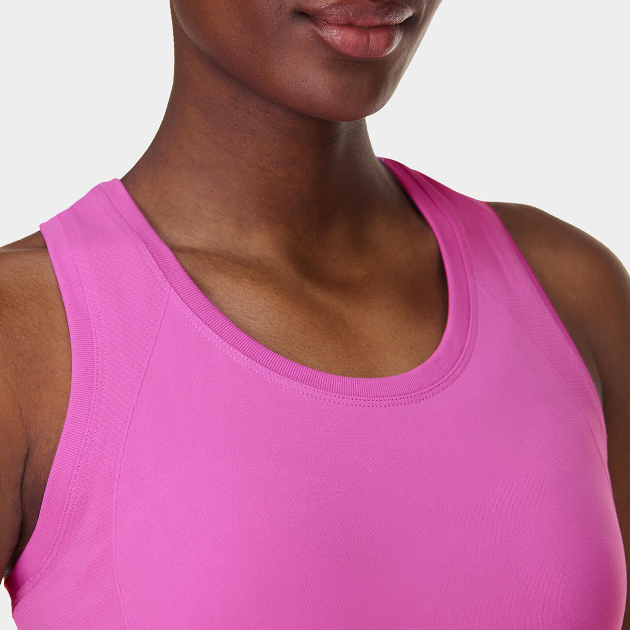 SWEATY BETTY Athlete Seamless Workout Tank Top  FUCHSIA ROZE L 4/7