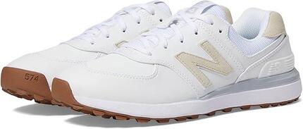 New Balance 574 Greens V2, Zapatos de Golf Mujer, Blanco