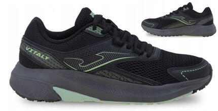 Joma Vitaly Men 2641 Negro Verde – Zapatillas Running Hombre con Mesh VTS y Medi