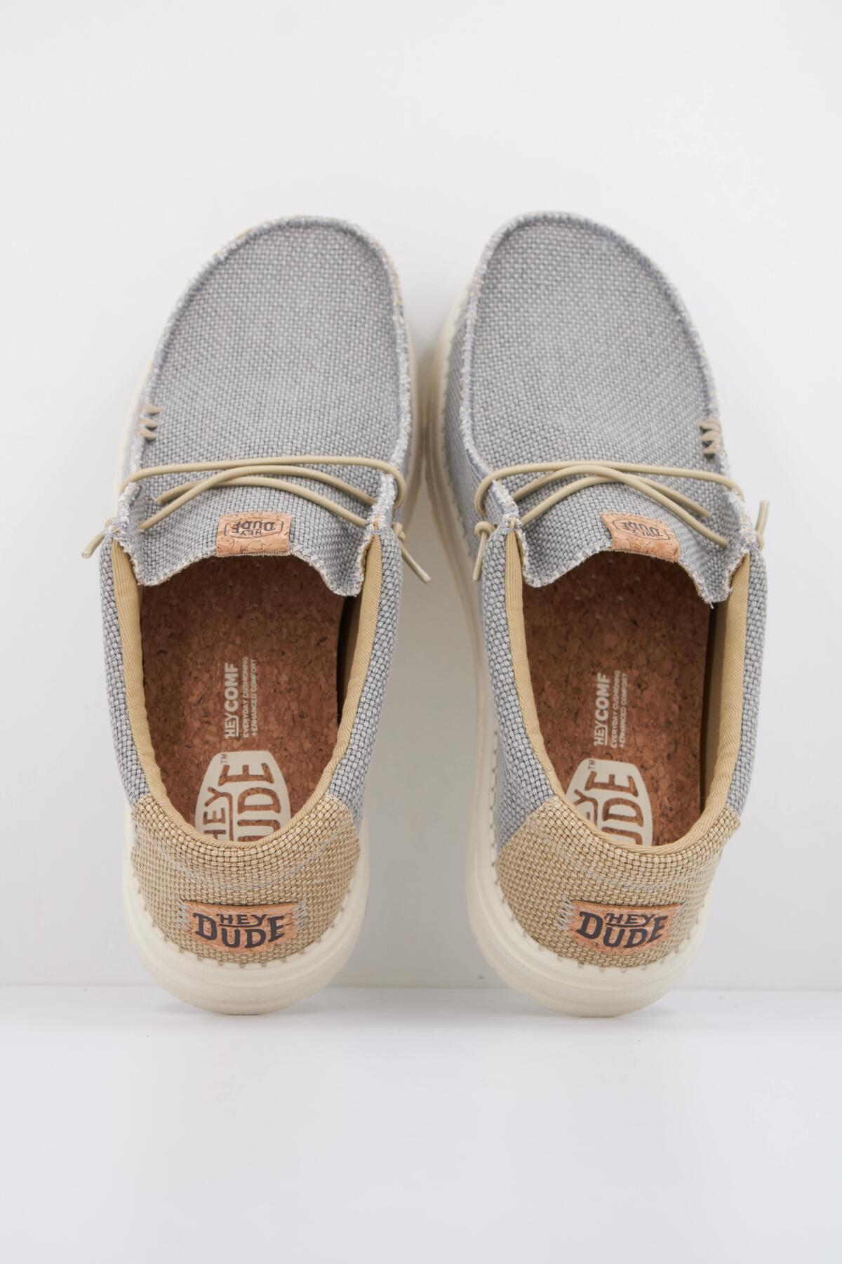 Sneakers Hey Dude Model Wally Braided Kleur Grijs 3/5