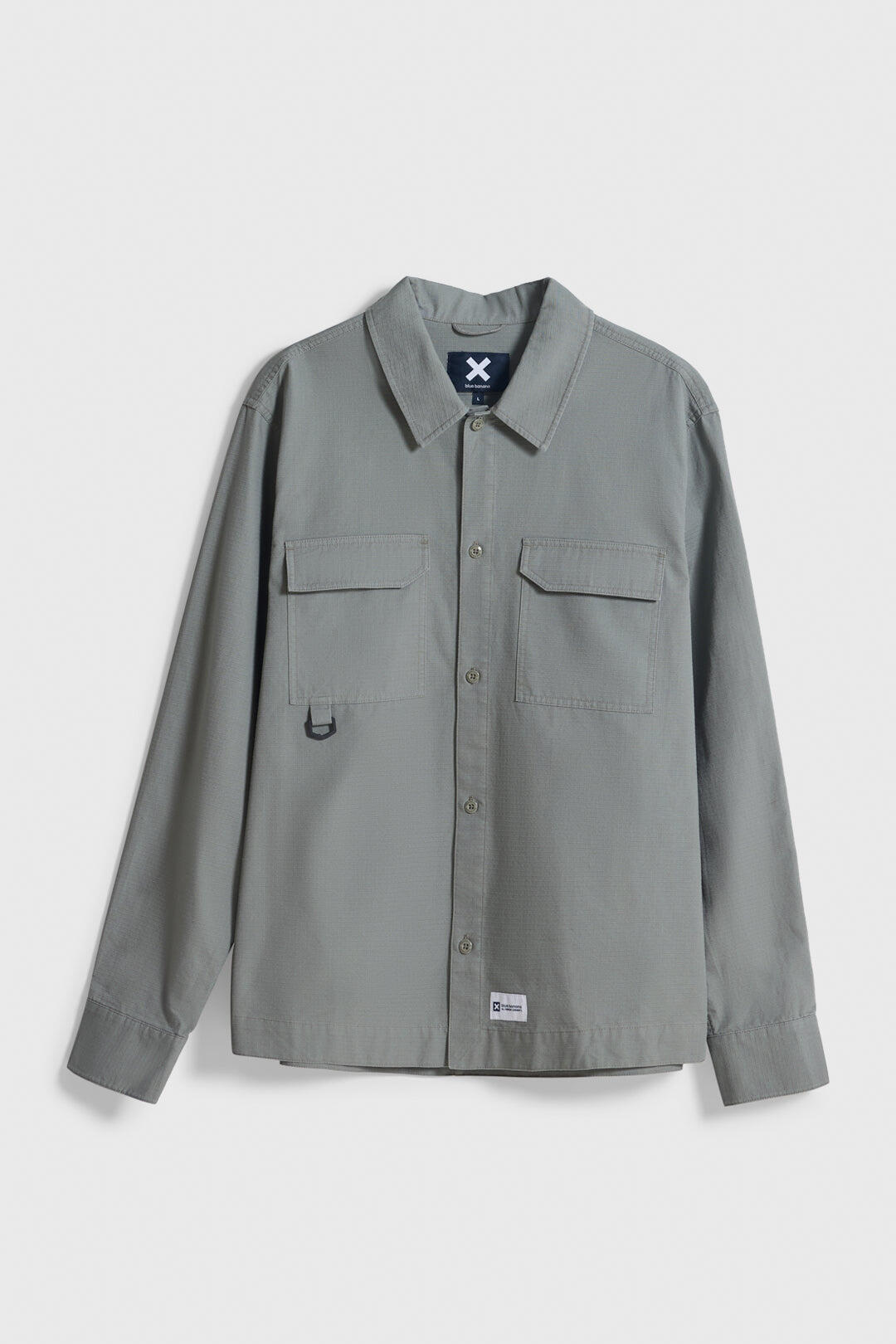 Camisa Blue Banana Ripstop Olive Green de 100% Algodón 4/4