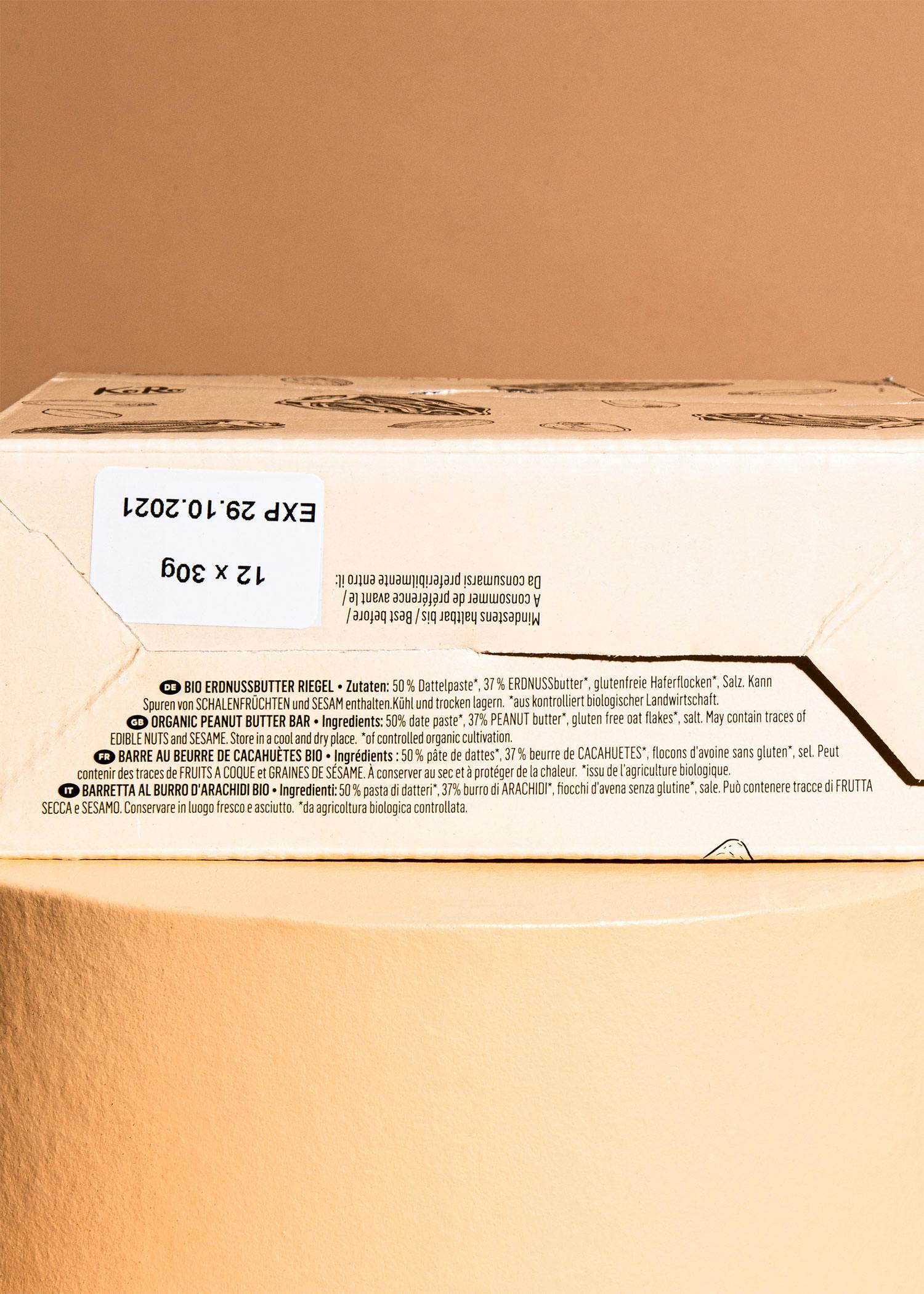 Barre au beurre de cacahuètes bio 12 x 30 g 4/7