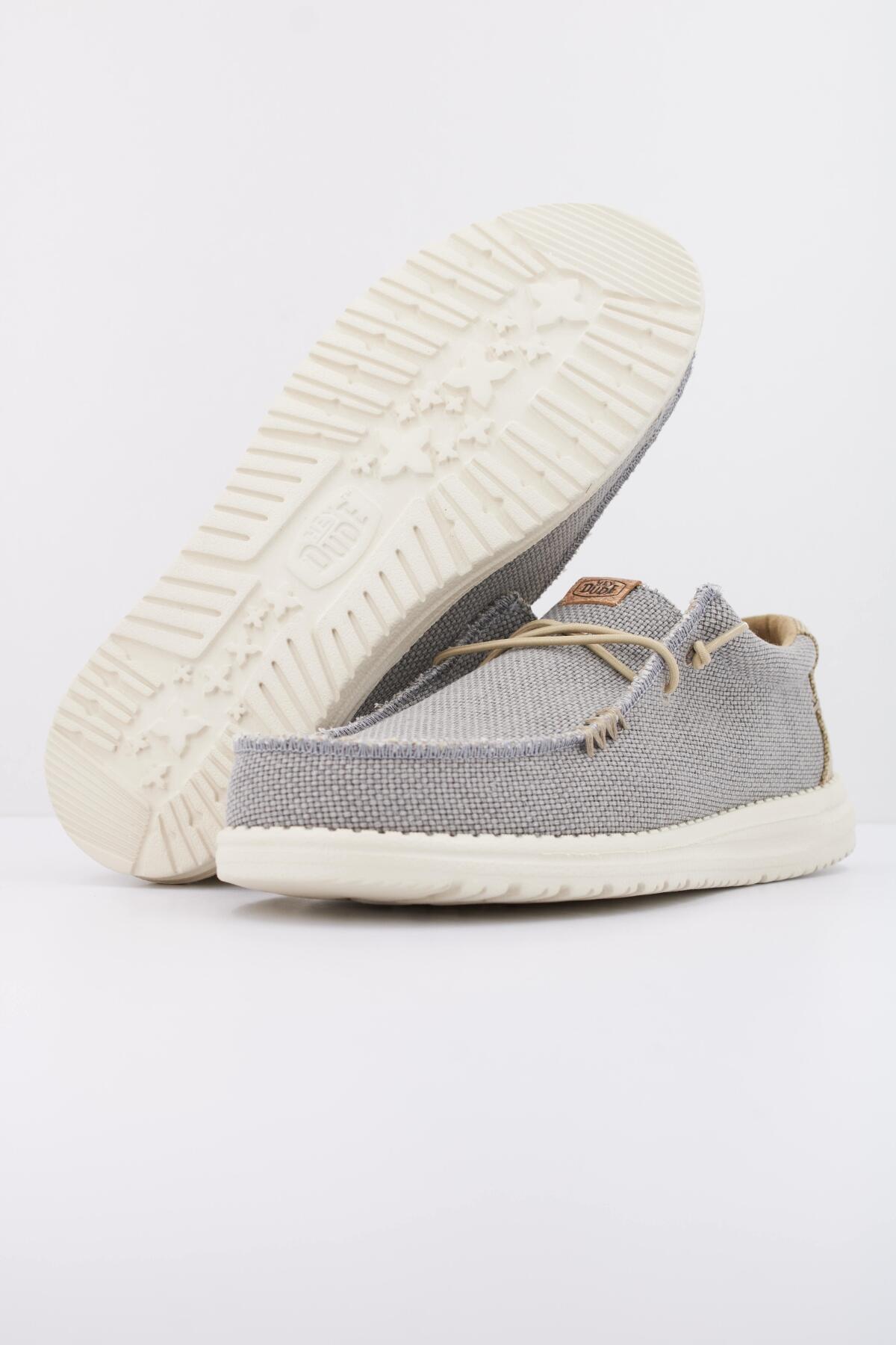 Sneakers Hey Dude Model Wally Braided Kleur Grijs 5/5