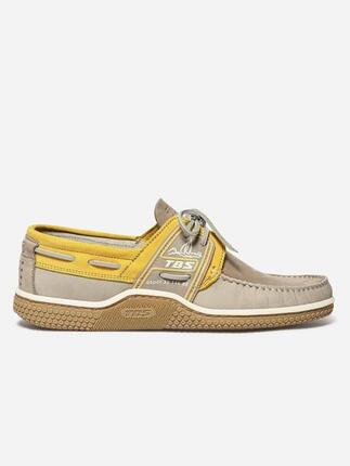 Chaussures bateau Homme GLOBEK Orange / Navy.