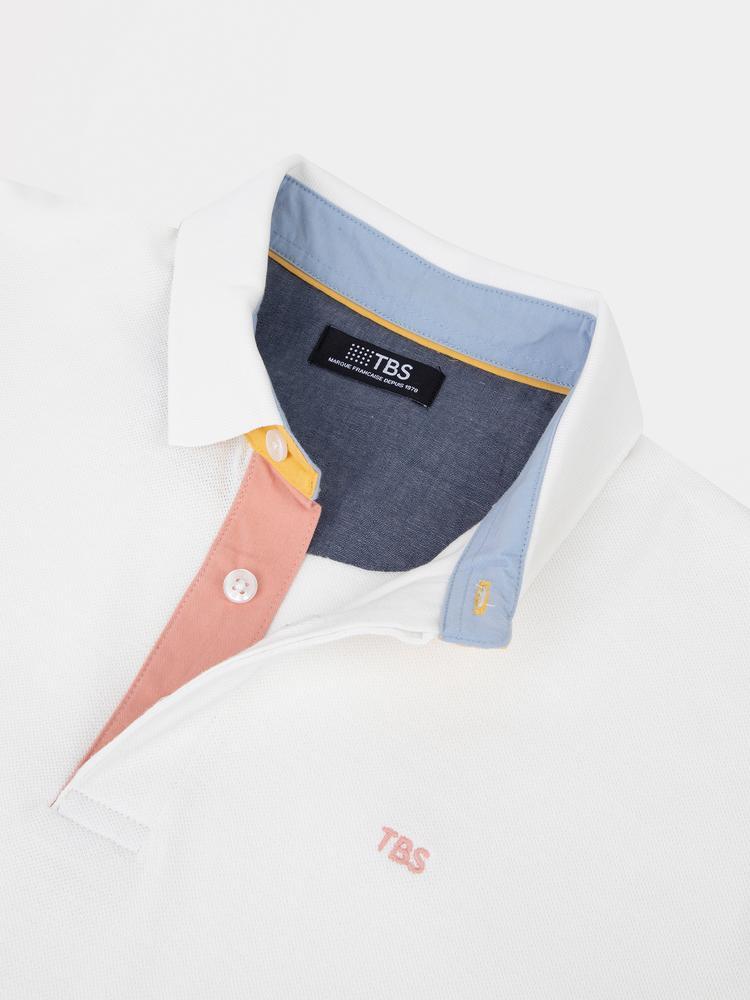Polo manches courtes - Homme - Coupe ajustée - CLIDEPOL - Blanc 5/6
