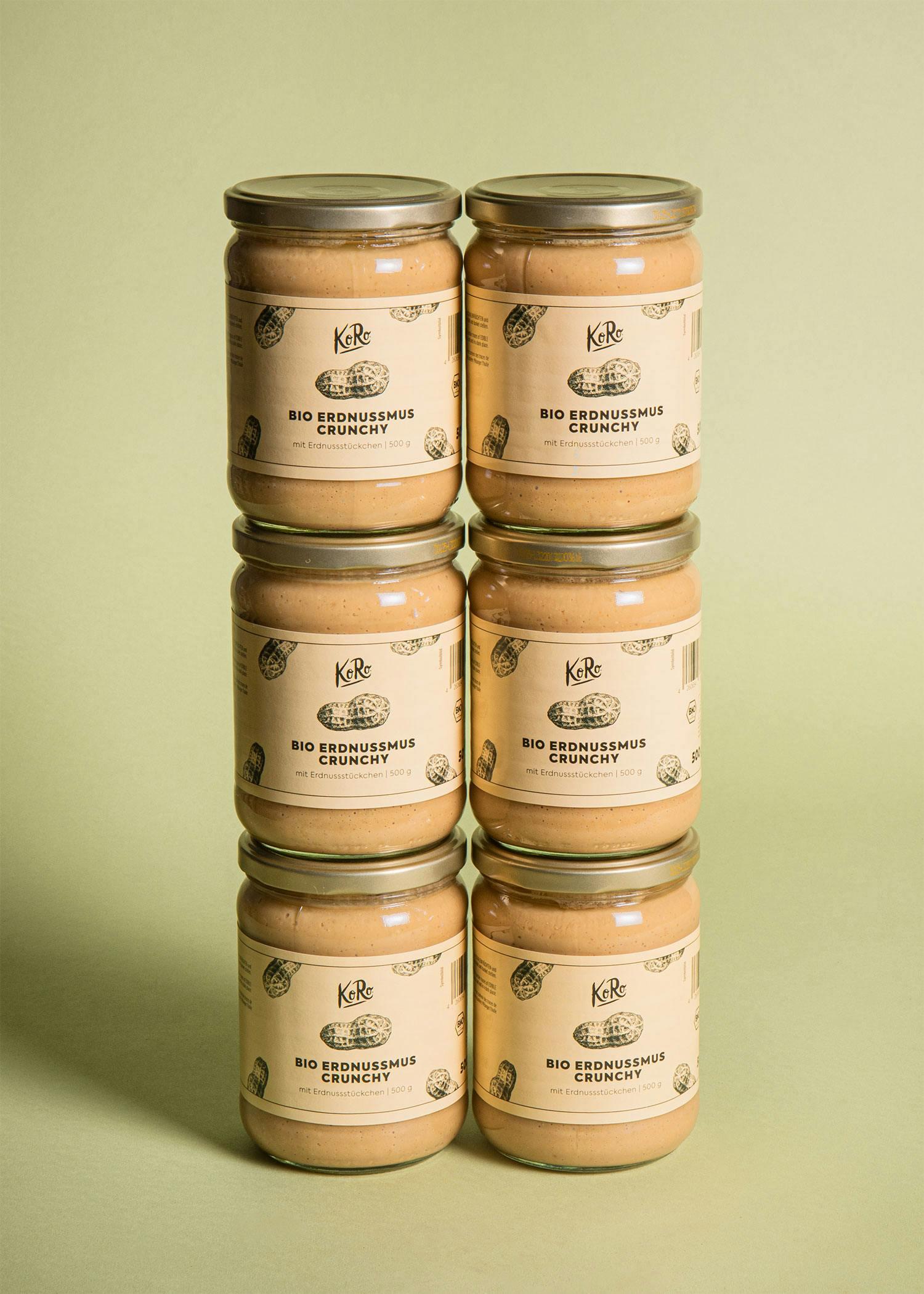 Purée de cacahuètes crunchy bio 6 x 500 g 2/7
