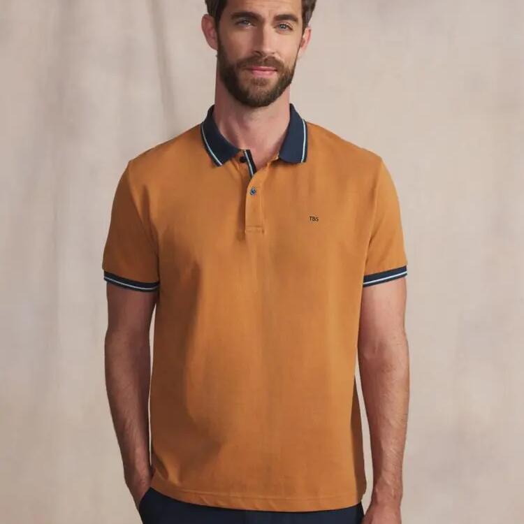 Men's TBS Navy Camel Polo Shirt