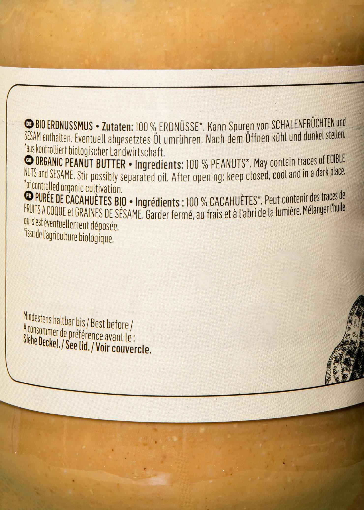 Purée de cacahuètes crunchy bio 6 x 500 g 4/7